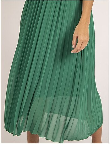 Robe midi plissée et ceinture isala