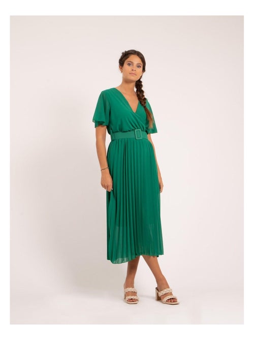 Robe midi plissée et ceinture isala - Kiabi Robe midi plissée et ceinture isala - Kiabi