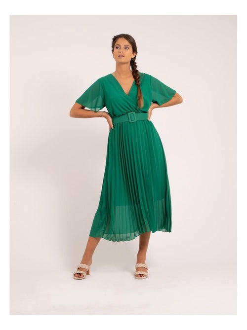 Robe midi plissée et ceinture isala - Kiabi Robe midi plissée et ceinture isala - Kiabi