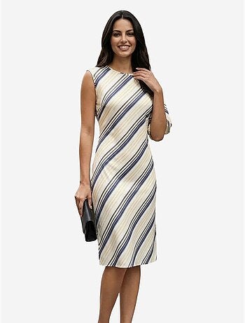 Robe midi rayée en lyocell my fashion
