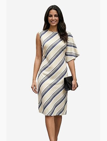 Robe midi rayée en lyocell my fashion