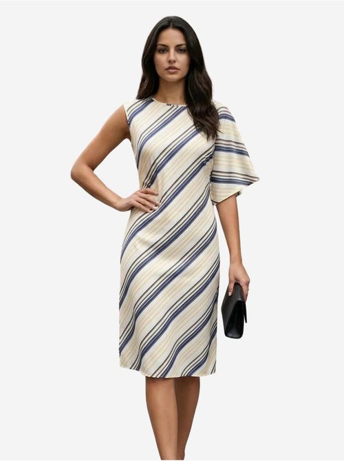 Robe midi rayée en lyocell my fashion - Kiabi