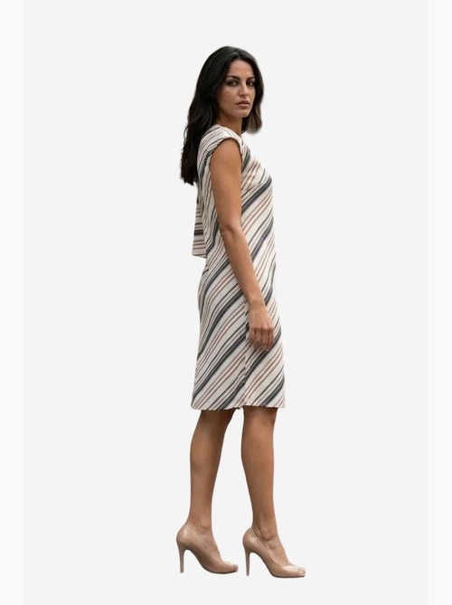 Robe midi rayée en lyocell my fashion - Kiabi