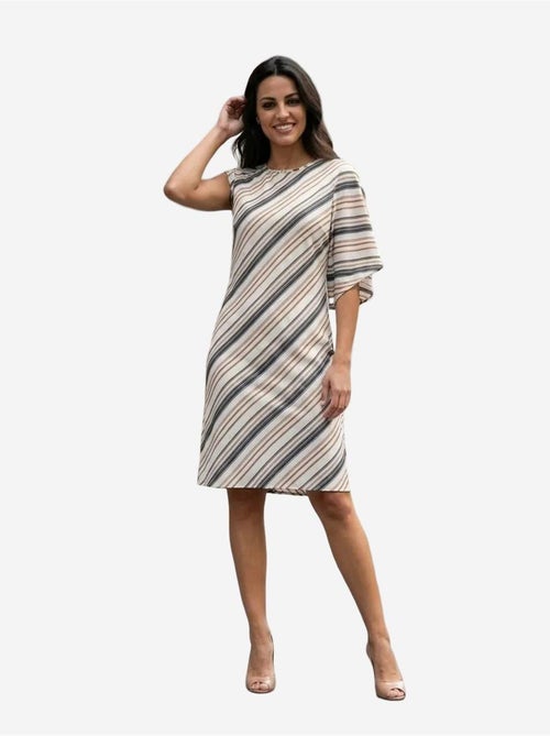 Robe midi rayée en lyocell my fashion - Kiabi