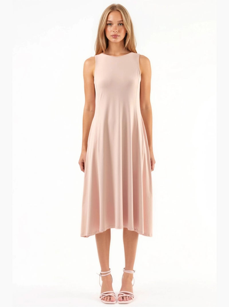 Robe midi sans manches avec poches busem Rose pâle - Kiabi