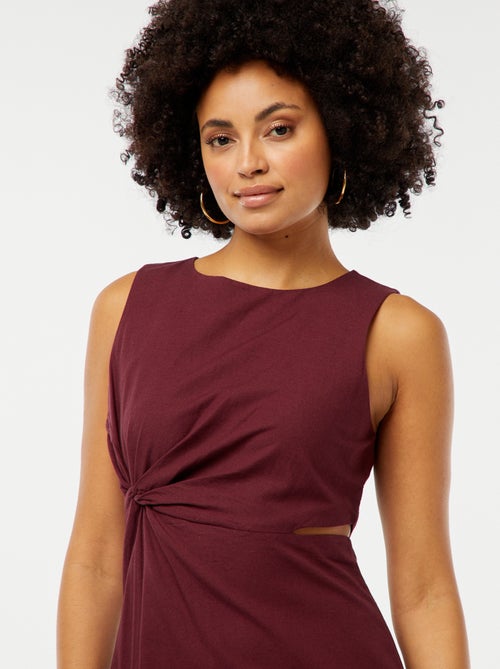 Robe midi sans manches ouverte sur le côté - Kiabi