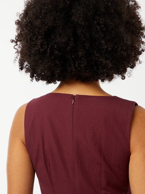 Robe midi sans manches ouverte sur le côté - Kiabi