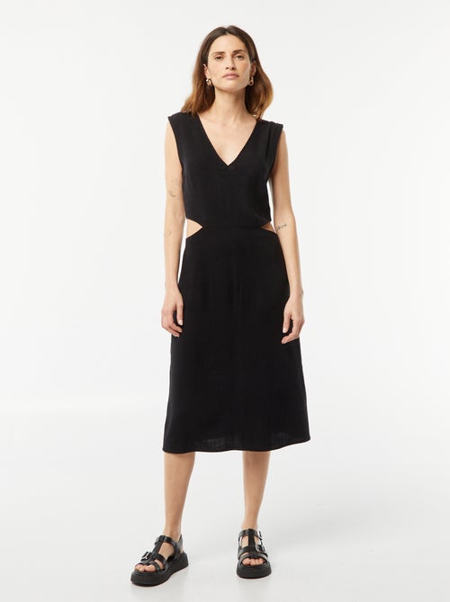 Robe midi sans manches + ouverture sur les côtés - Kiabi