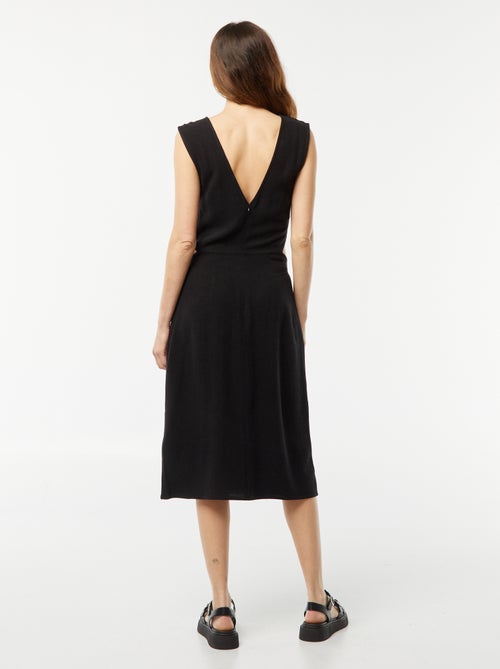 Robe midi sans manches + ouverture sur les côtés - Kiabi