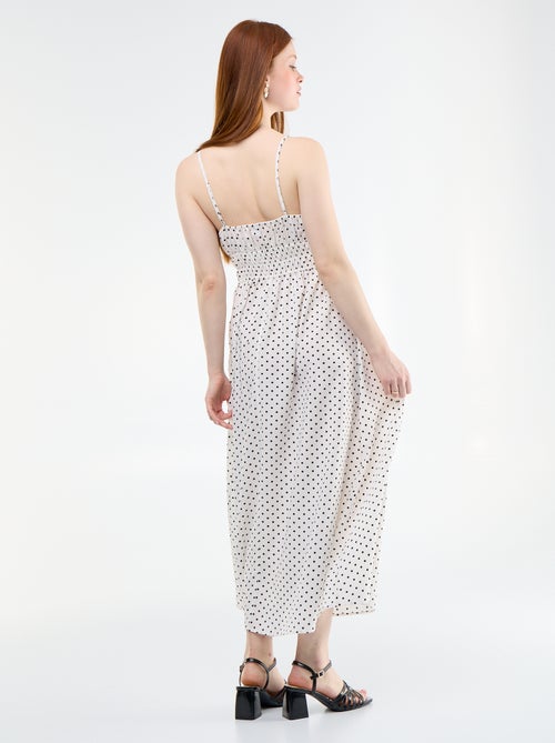 Robe midi smockée - Kiabi