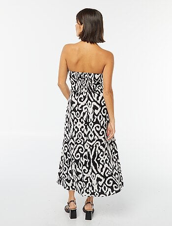 Robe midi tour de cou et dos nu