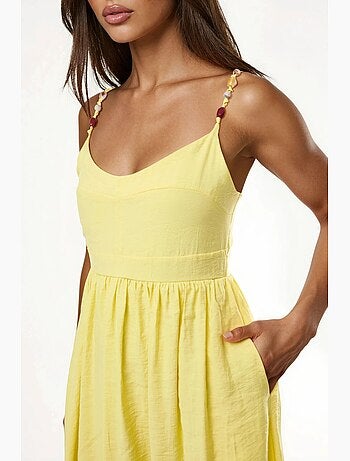 Robe midi trapèze avec détail accessoire busem