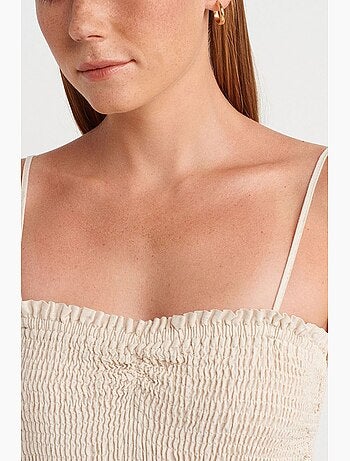 Robe midi trapèze sans bretelles dilvin