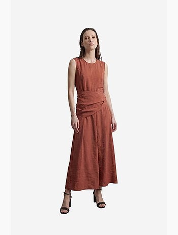 Robe midi trapèze sans manches my fashion