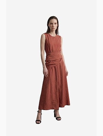 Robe midi trapèze sans manches my fashion