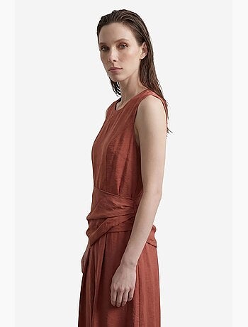 Robe midi trapèze sans manches my fashion