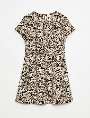 Robe Milano à la coupe évasée à manches courtes