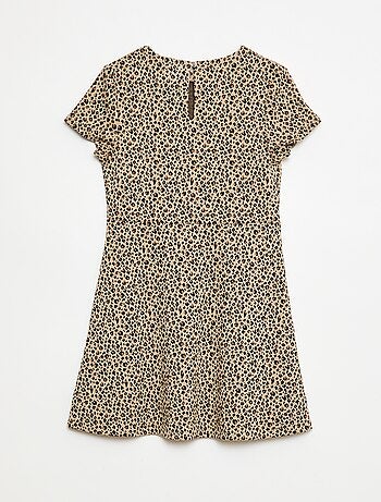 Robe Milano à la coupe évasée à manches courtes