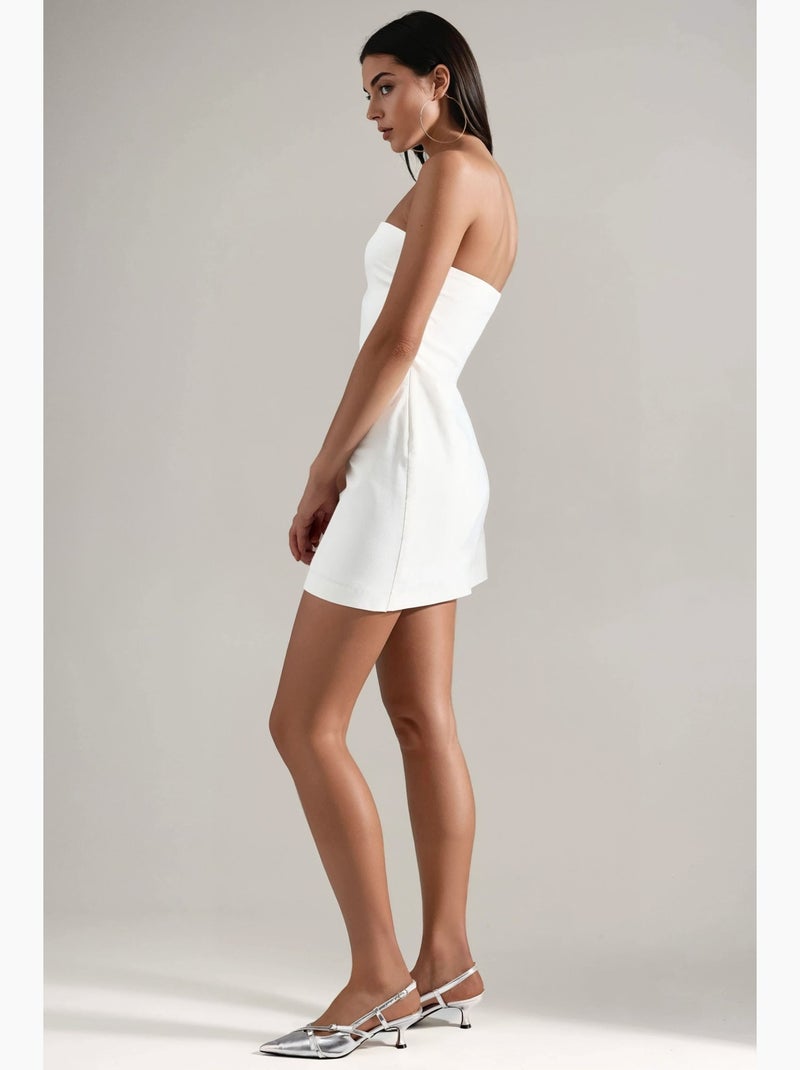Robe mini bustier hiccup Blanc cassé - Kiabi