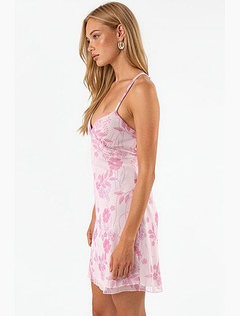 Robe mini en tulle à motif avec détail au dos hiccup