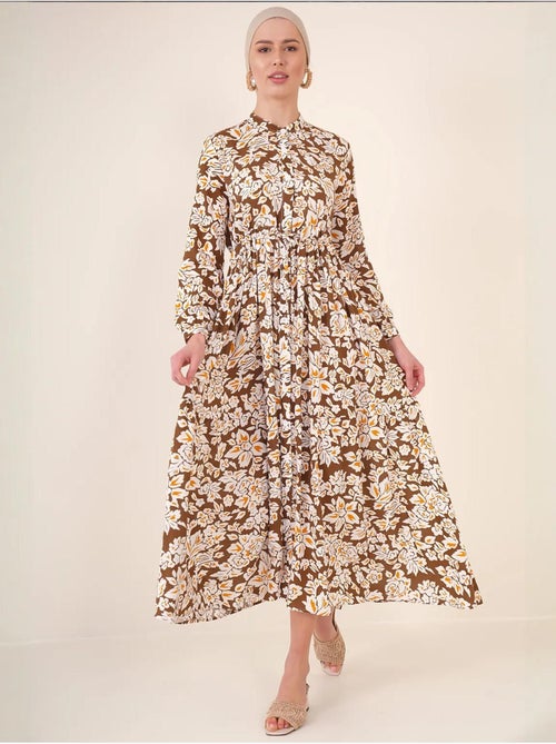 Robe modeste à col mandarin bdart - Kiabi Robe modeste à col mandarin bdart - Kiabi