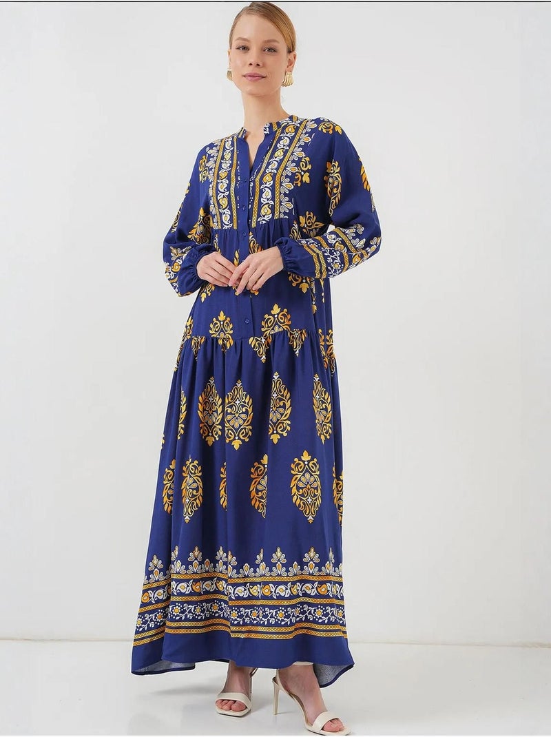 Robe modeste à motifs authentiques bdart Bleu outremer - Kiabi