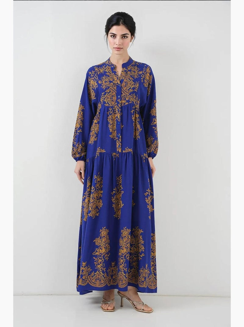 Robe modeste à motifs authentiques bdart Bleu saphir - Kiabi