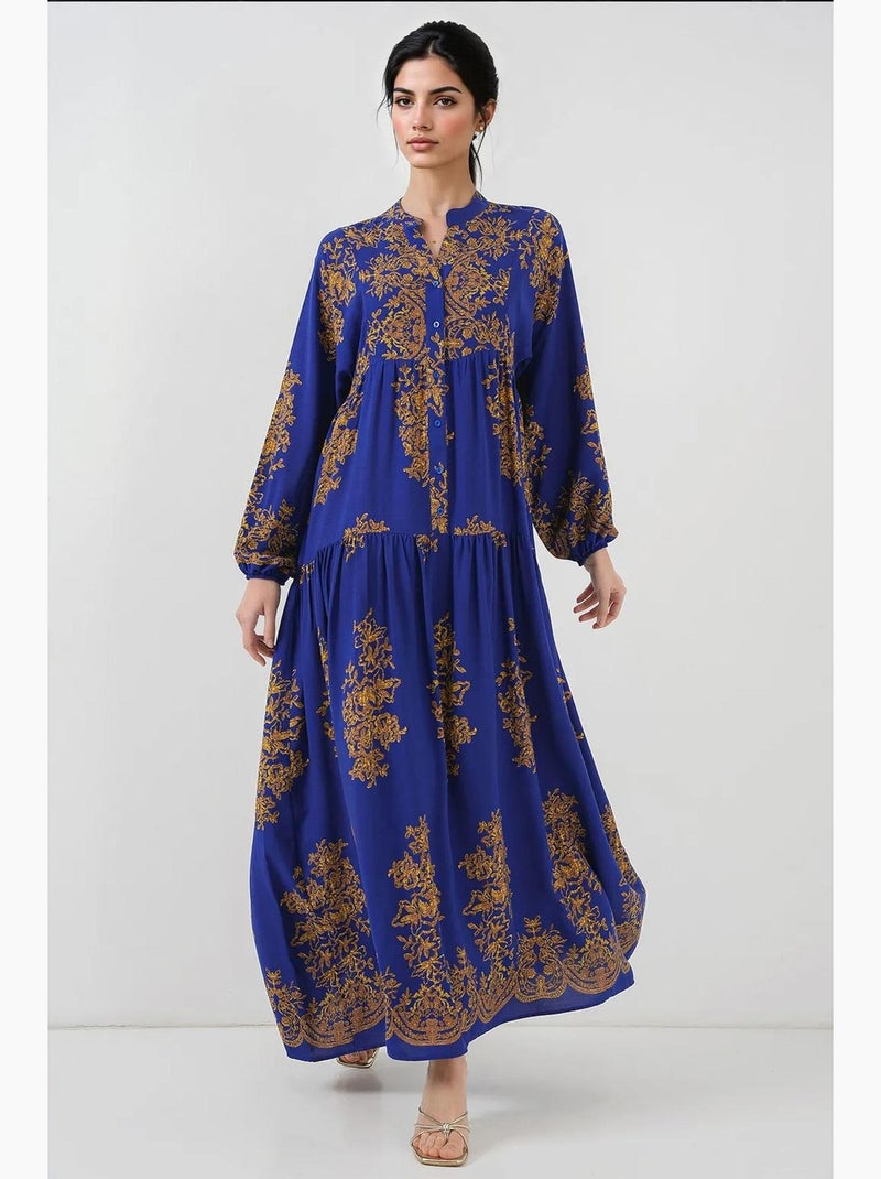 Robe modeste à motifs authentiques bdart Bleu saphir - Kiabi