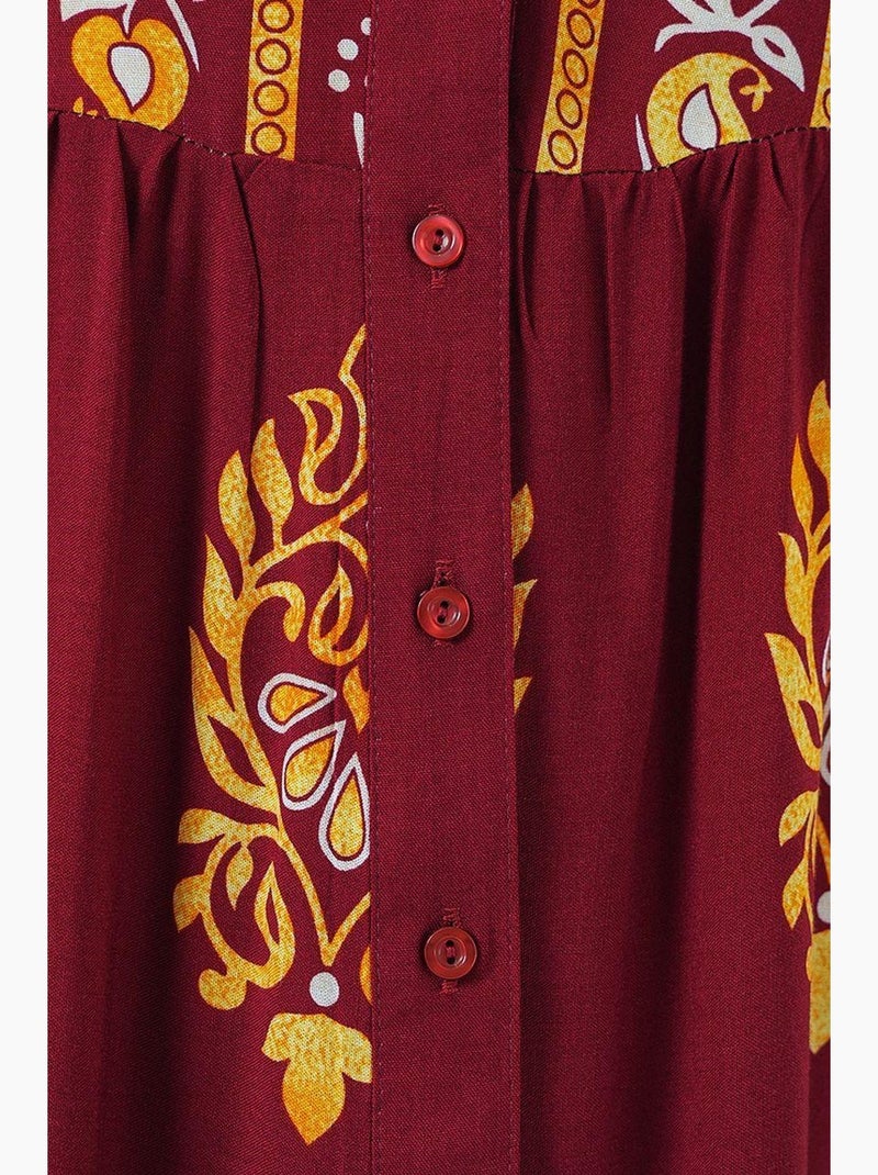 Robe modeste à motifs authentiques bdart Bordeaux - Kiabi