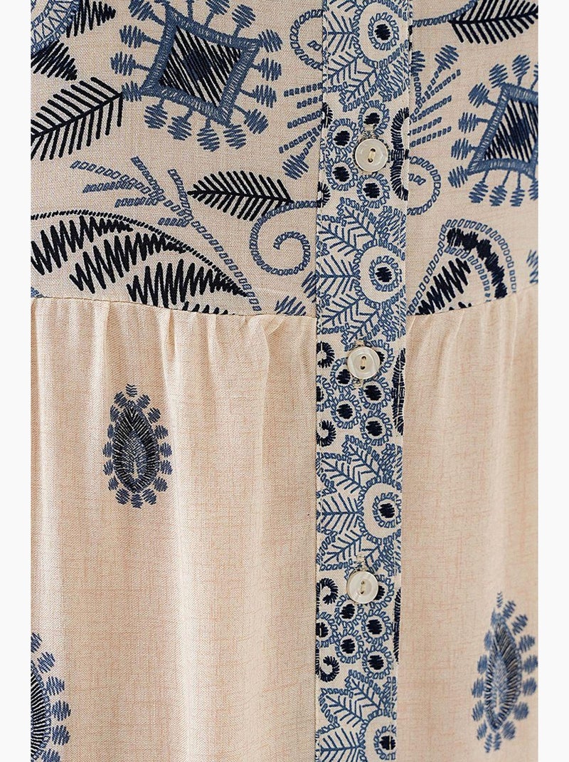 Robe modeste à motifs authentiques bdart Ecru - Kiabi