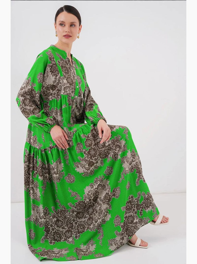 Robe modeste à motifs authentiques bdart Vert anis - Kiabi