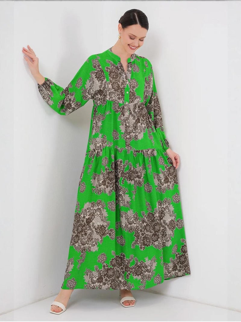 Robe modeste à motifs authentiques bdart Vert anis - Kiabi