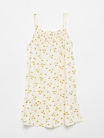 Robe motif all-over avec fines bretelles