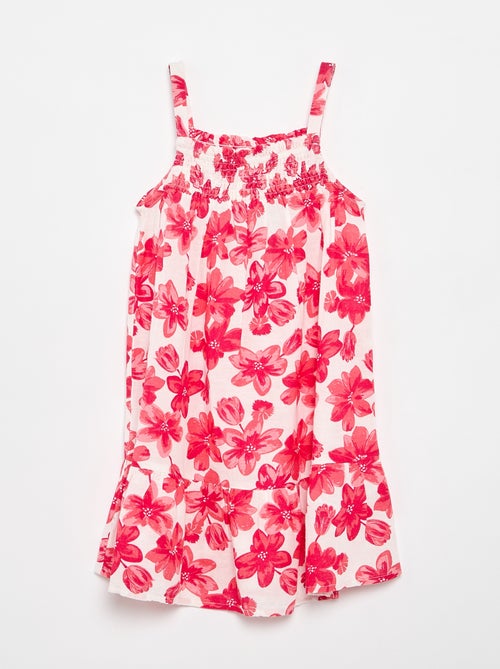 Robe motif all-over avec fines bretelles - Kiabi