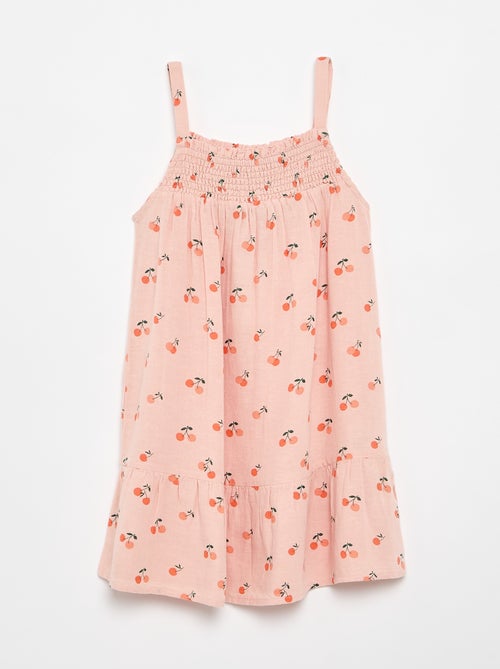 Robe motif all-over avec fines bretelles - Kiabi