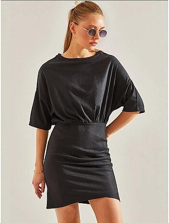 Robe plissée à taille élastique sur le devant lucci
