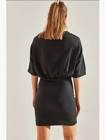 Robe plissée à taille élastique sur le devant lucci