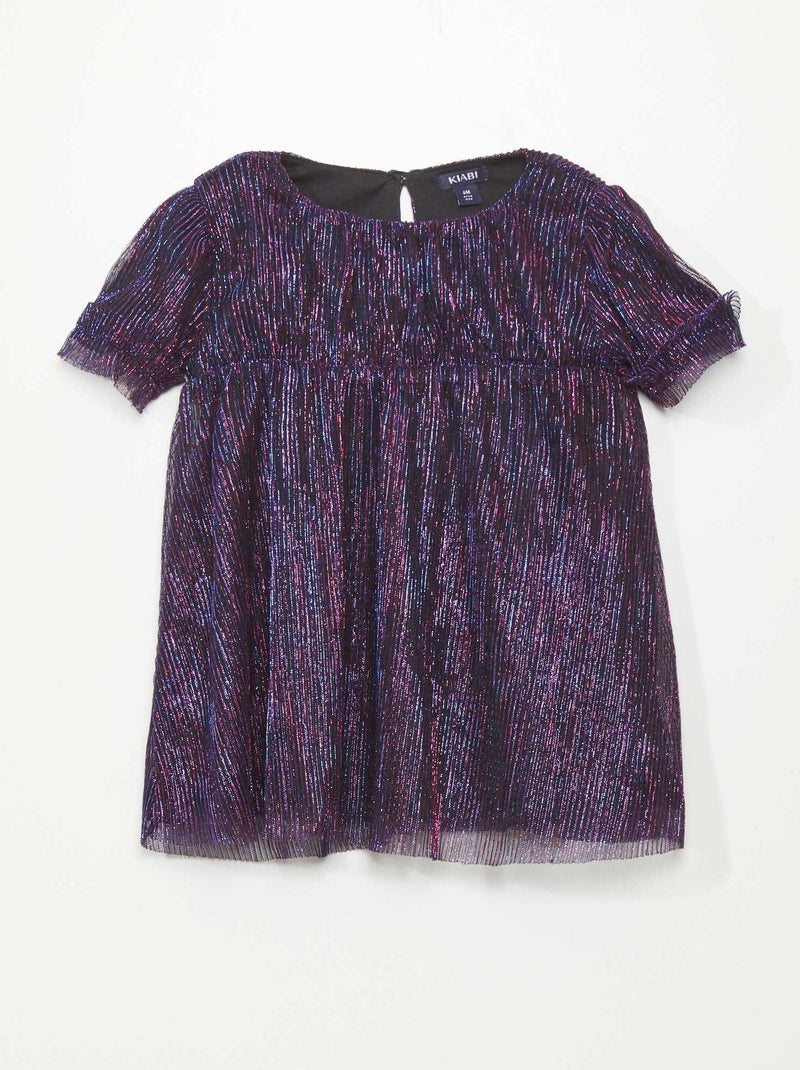 Robe plissée Violet - Kiabi