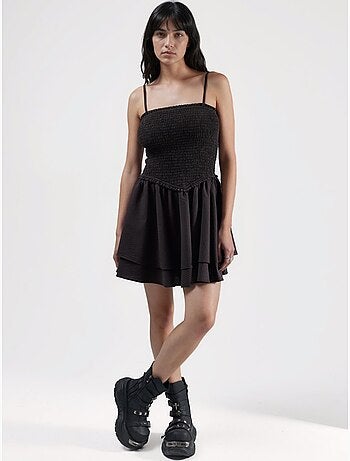 Robe portefeuille mini texturée sans bretelles hiccup