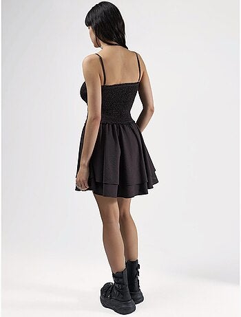 Robe portefeuille mini texturée sans bretelles hiccup