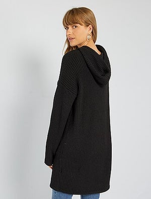 Pull à Capuche Femme – Manches Longues, Coupe Oversize – Polyester/coton – Poches Kangourou – Pour Automne/hiver