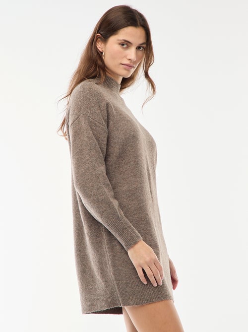 Robe pull avec boutons fantaisies - Kiabi