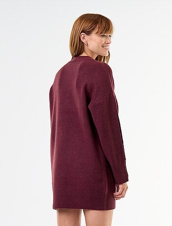 Robe pull avec boutons martelés