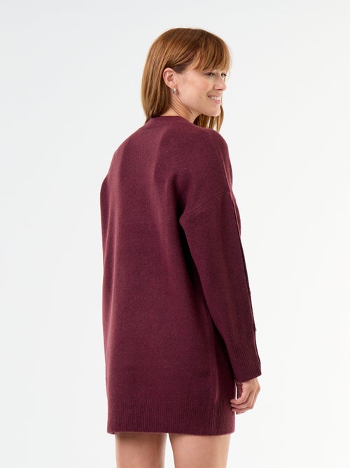 Robe pull avec boutons martelés - Kiabi