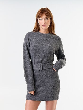 Robe pull avec ceinture
