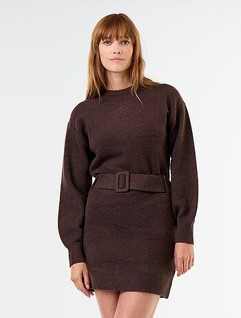 Robe pull avec ceinture