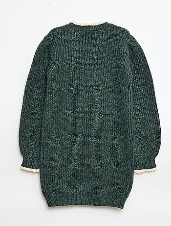 Robe pull avec col en dentelle