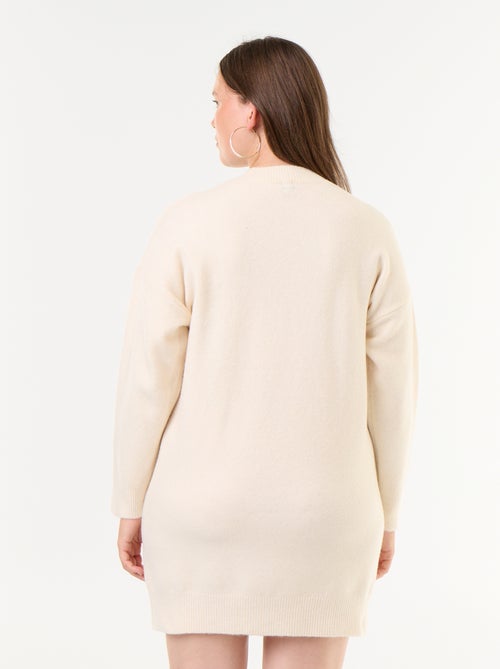 Robe pull avec manches boutonnées - Kiabi