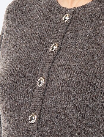 Robe pull d'allaitement à ouverture boutonnée