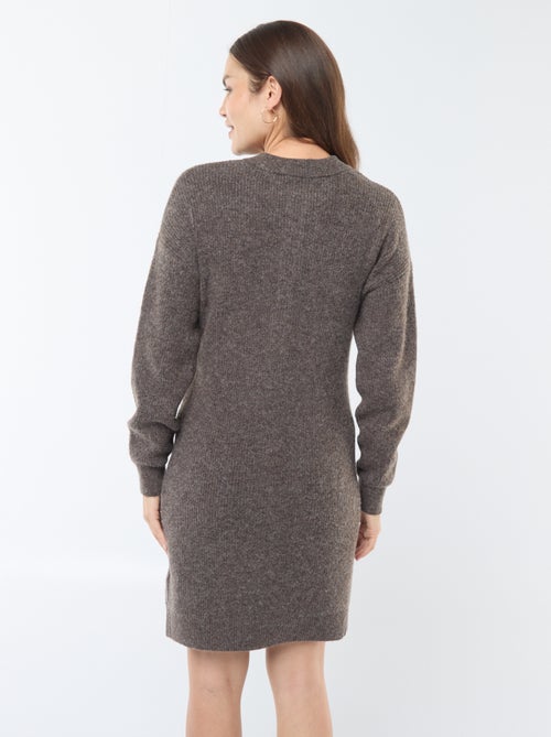 Robe pull d'allaitement à ouverture boutonnée - Kiabi